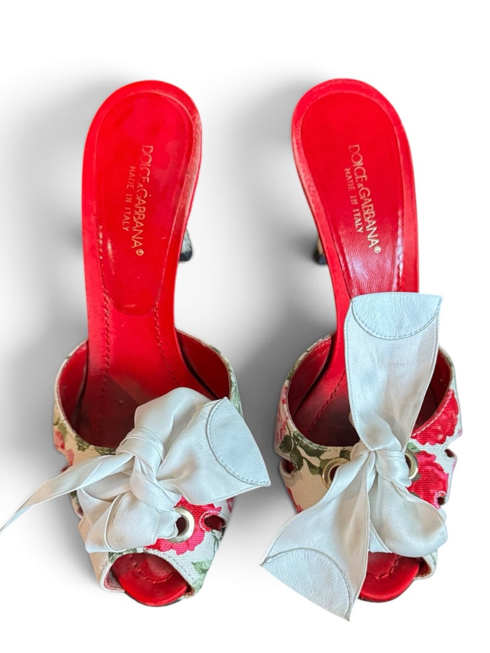 Dolce & Gabbana Floral canvas mule sandals EU 37